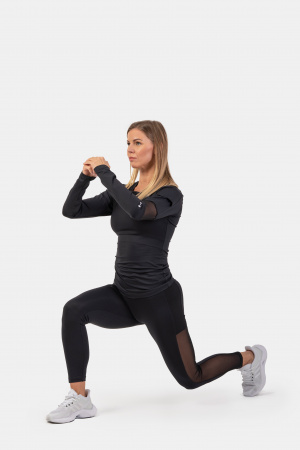 Ne Black Mesh Design Leggings “Breathe” 401