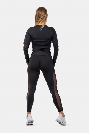 Ne Black Mesh Design Leggings “Breathe” 401